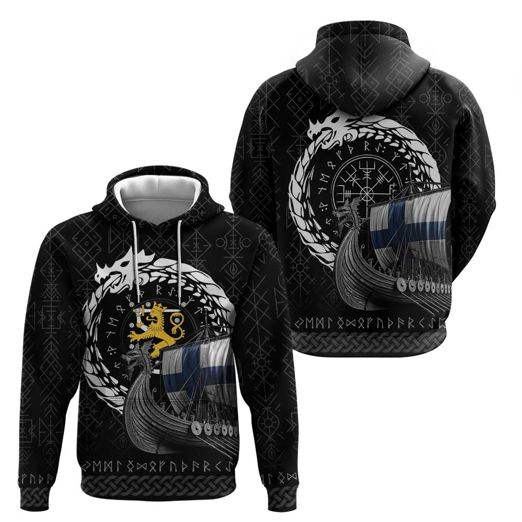 Finland Viking Drakkar Hoodie Viking Blood LT9
