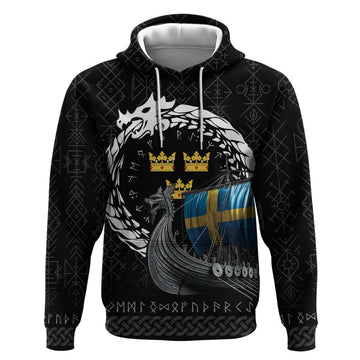 Sweden Viking Drakkar Hoodie Viking Blood LT9