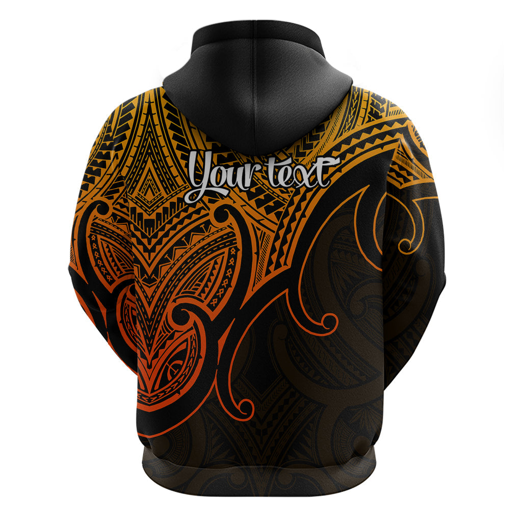 Custom Aotearoa Polynesian Hoodie with Maori Koru Gold LT9