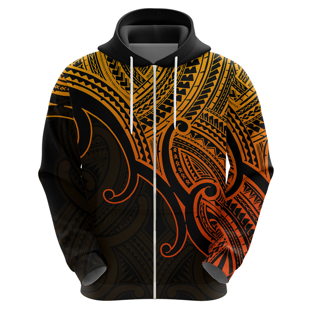 Custom Aotearoa Polynesian Hoodie with Maori Koru Gold LT9