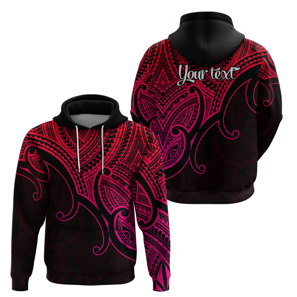 Custom Aotearoa Polynesian Hoodie with Maori Koru Pink LT9