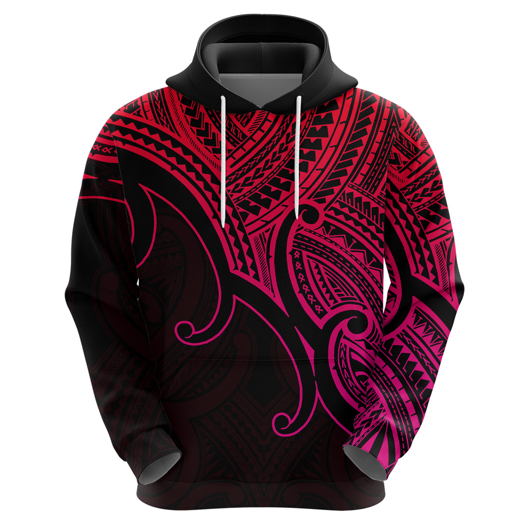 Custom Aotearoa Polynesian Hoodie with Maori Koru Pink LT9