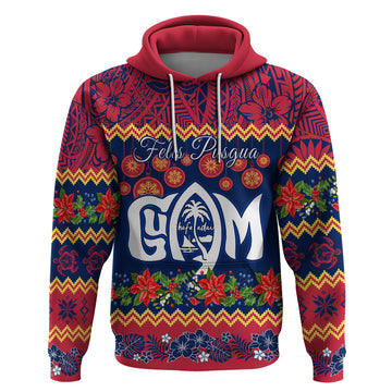 Personalised Guam Christmas Hoodie Felis Pusgua Santa Beach Polynesian Pattern LT9