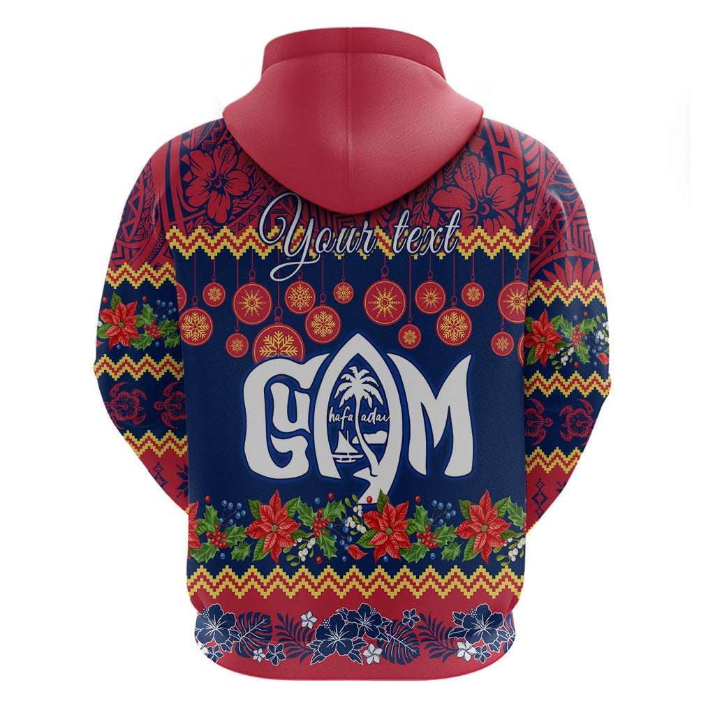 Personalised Guam Christmas Hoodie Felis Pusgua Santa Beach Polynesian Pattern LT9