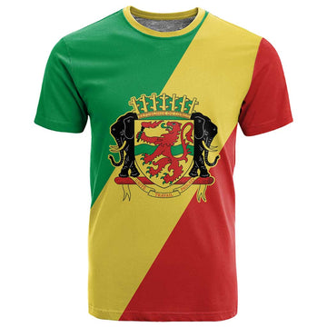 Republic of The Congo Personalized T shirt Simple Flag Style LT9