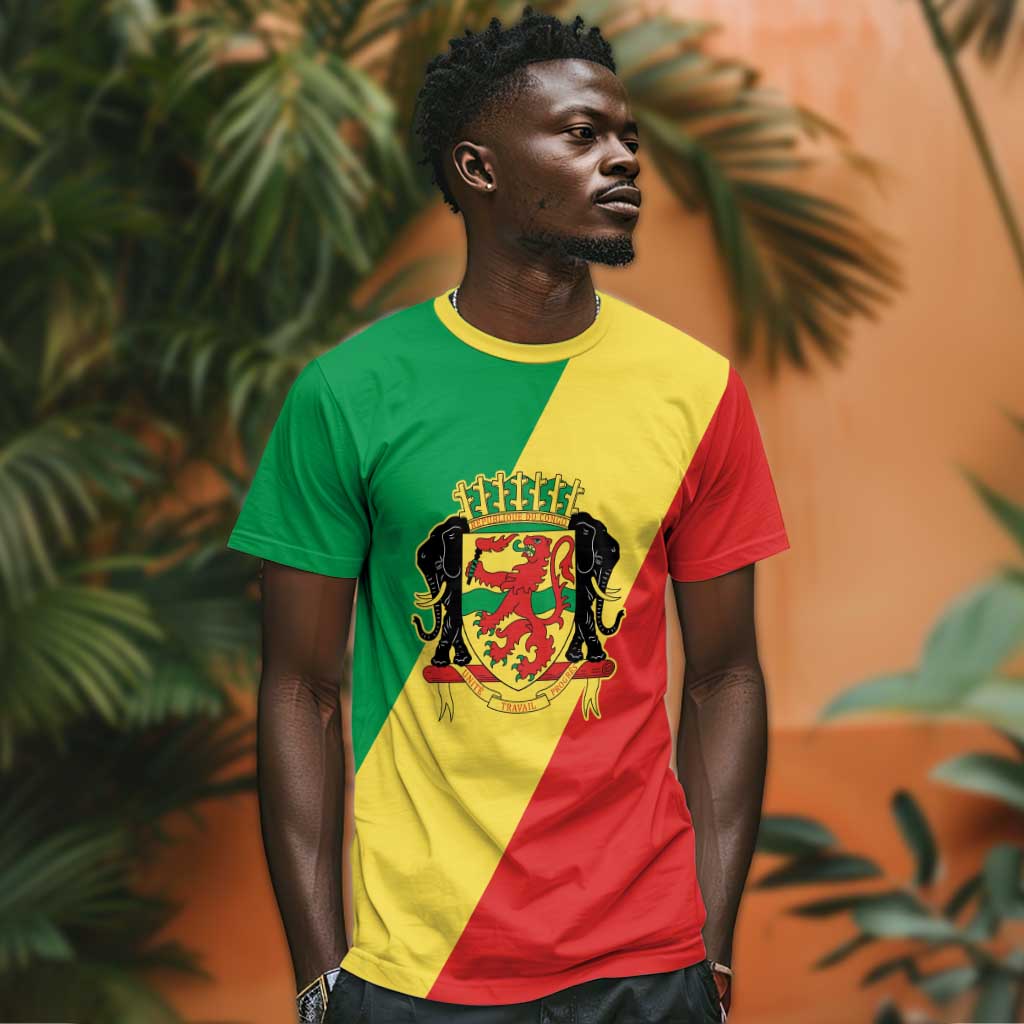 Republic of The Congo Personalized T shirt Simple Flag Style LT9