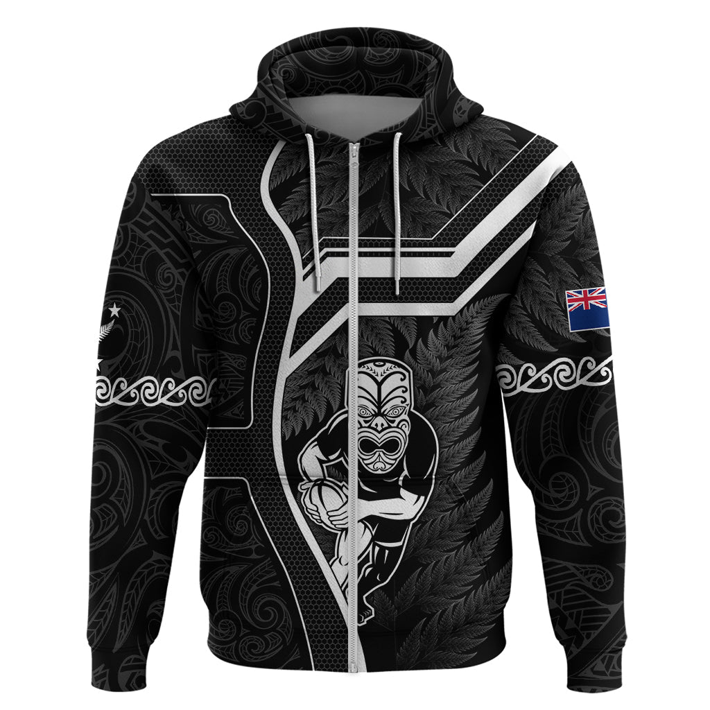 New Zealand Aotearoa Rugby Hoodie Black Fern Maori Tribal Sporty Style LT9