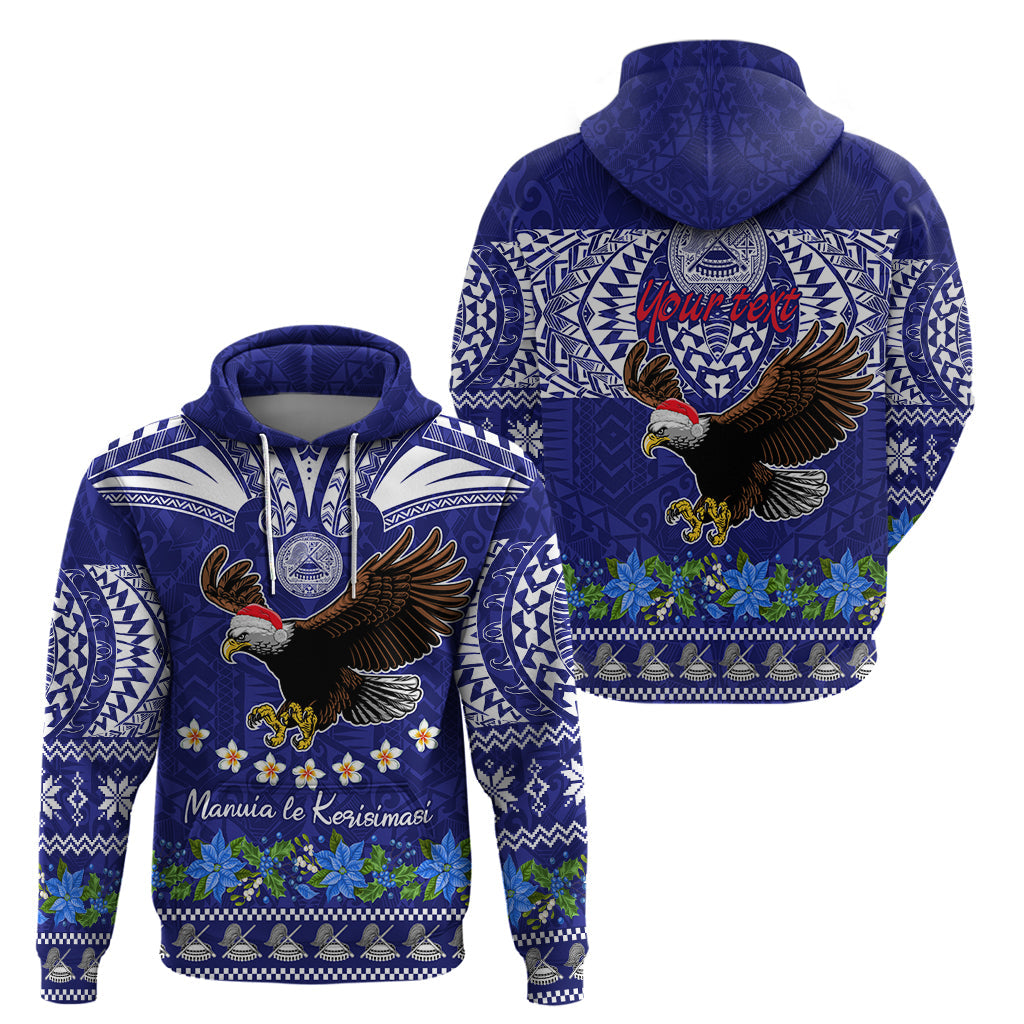 Personalised American Samoa Christmas Hoodie Manuia le Kerisimasi Polynesian Tribal LT9