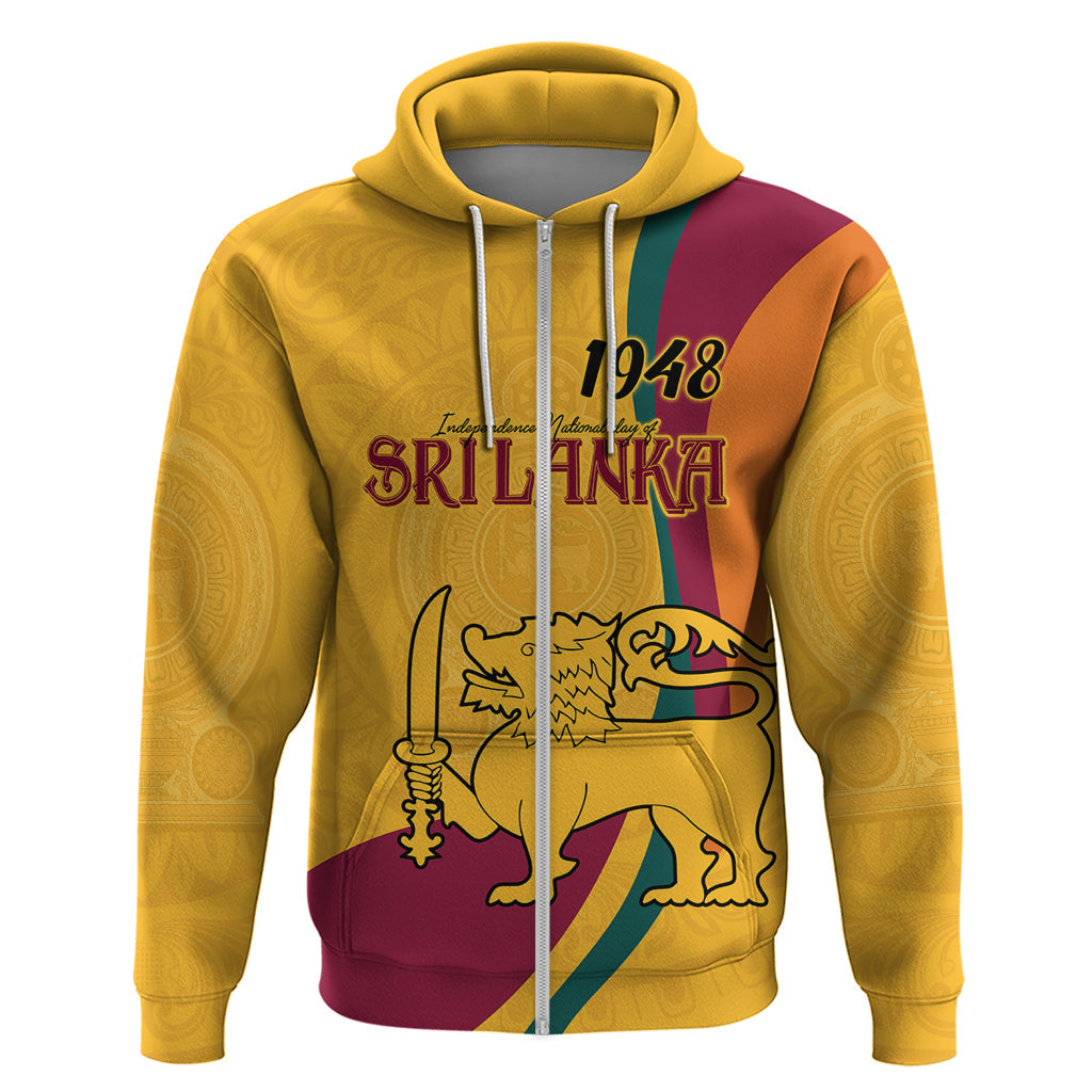 Sri Lanka National Day Hoodie The Lion Passant With Ketayam Wood Art LT9