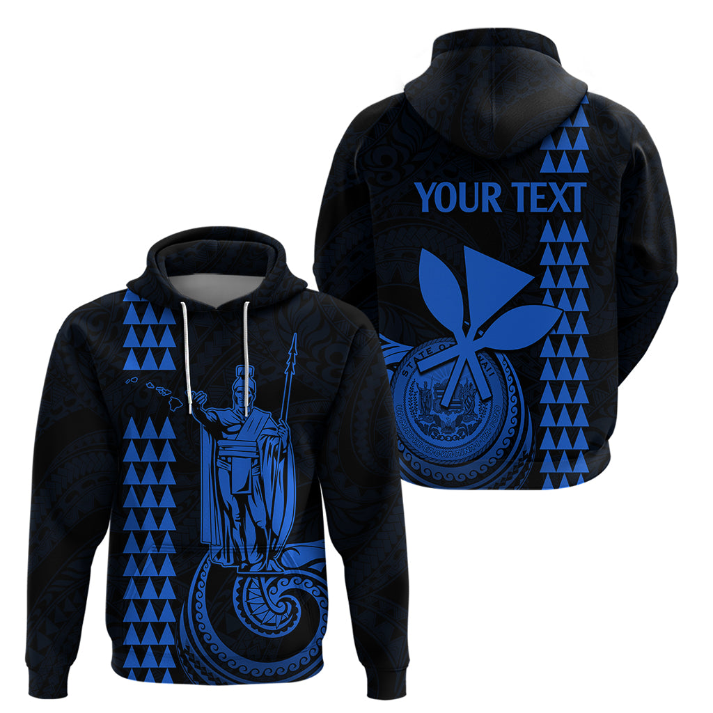 Custom Hawaii Hoodie King Kamehameha - Blue LT9