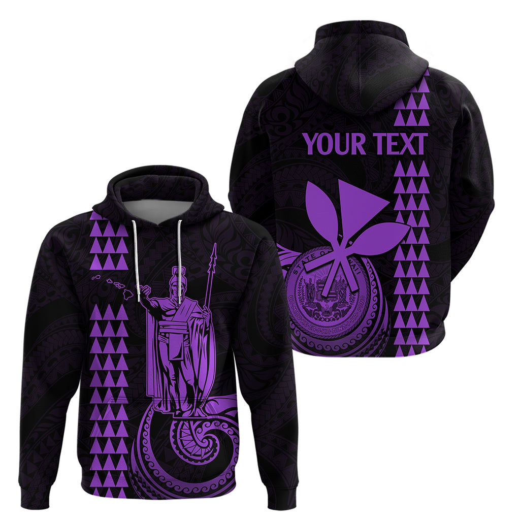 Custom Hawaii Hoodie King Kamehameha - Purple LT9