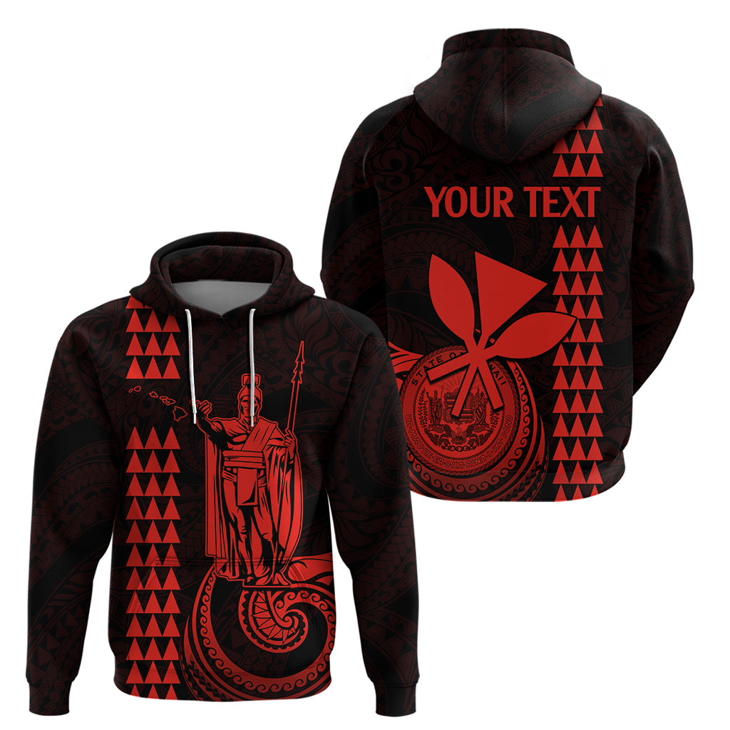 Custom Hawaii Hoodie King Kamehameha - Red LT9