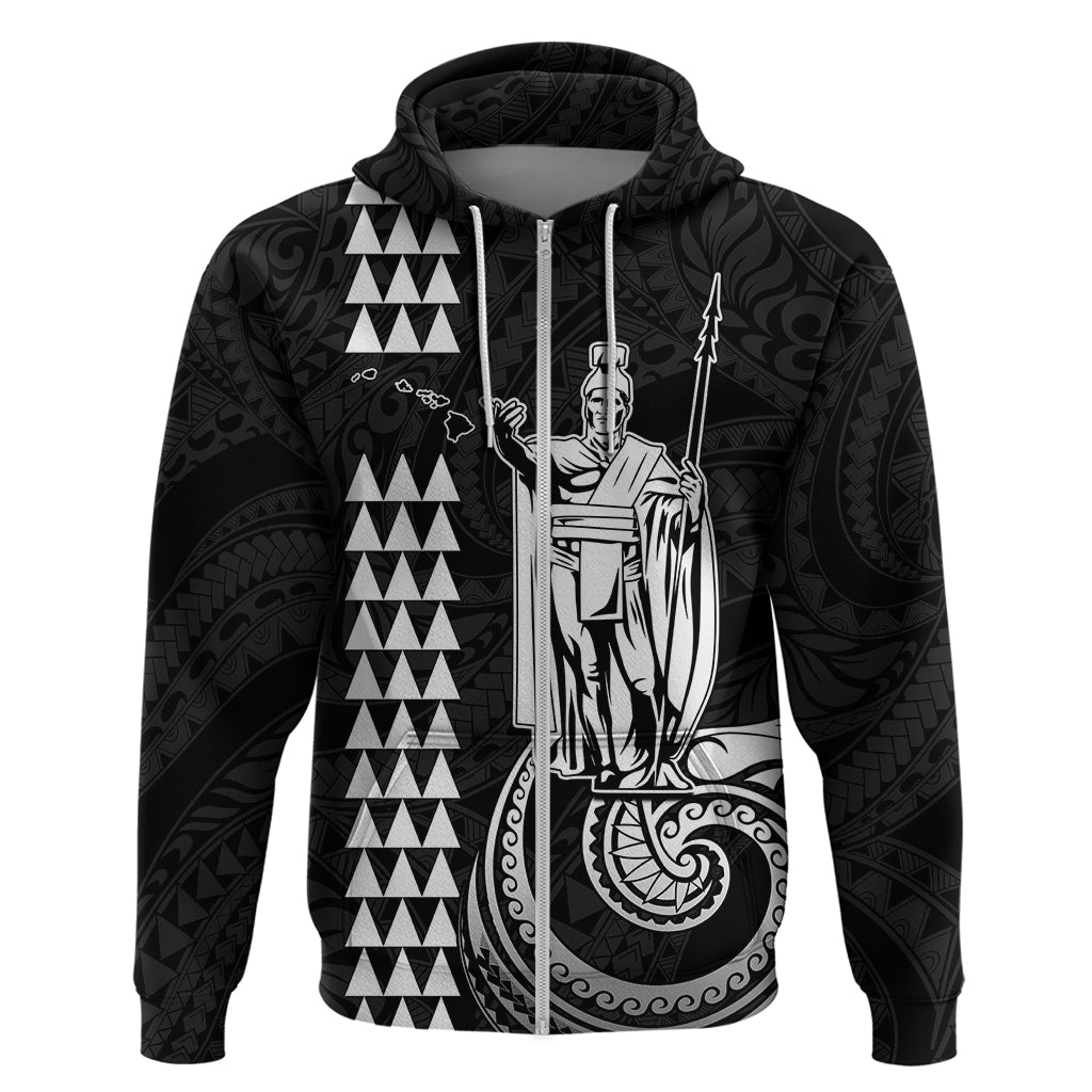 Custom Hawaii Hoodie King Kamehameha - White LT9
