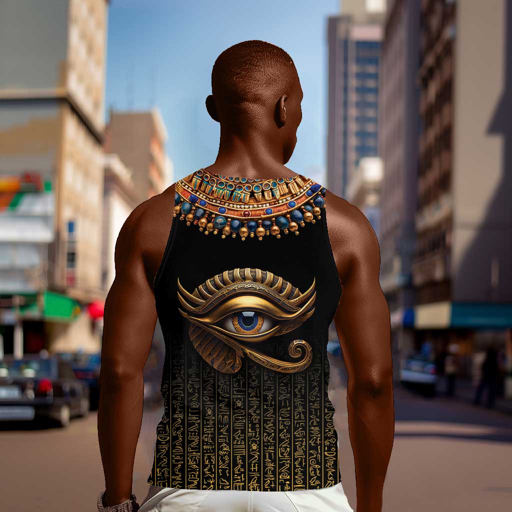 Egypt Eyes Of Horus Men Tank Top with Egyptian Hieroglyphs LT9