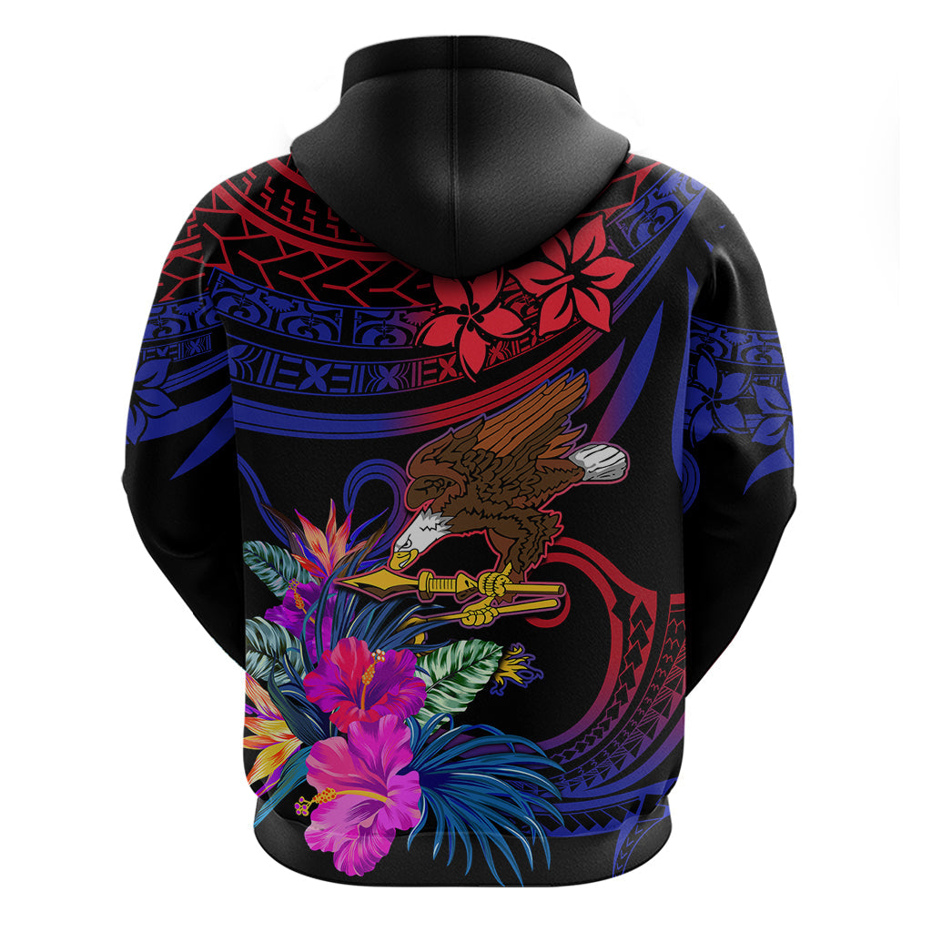 Custom American Samoa Hoodie Manu'a Cession Day Polynesian Tribal LT9