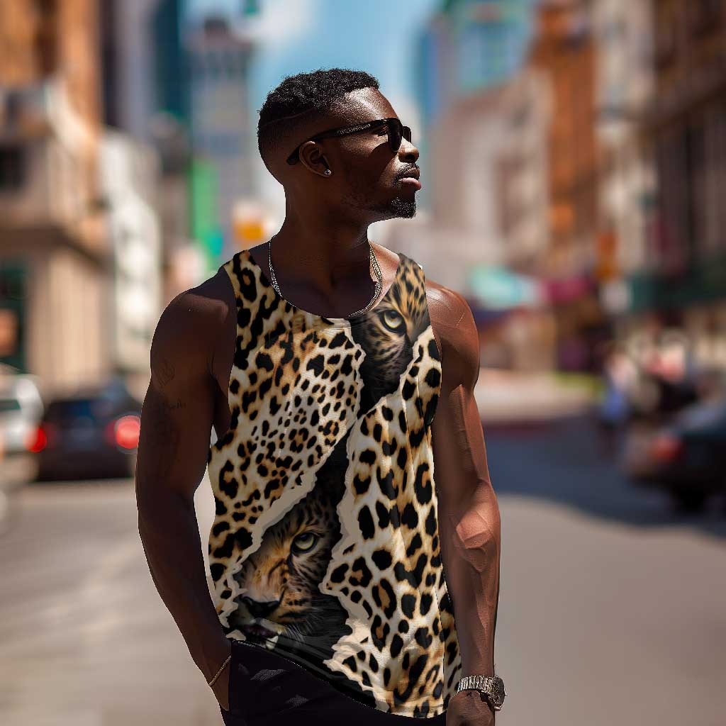 Afro Leopard Skin Pattern Men Tank Top Version 02 LT9