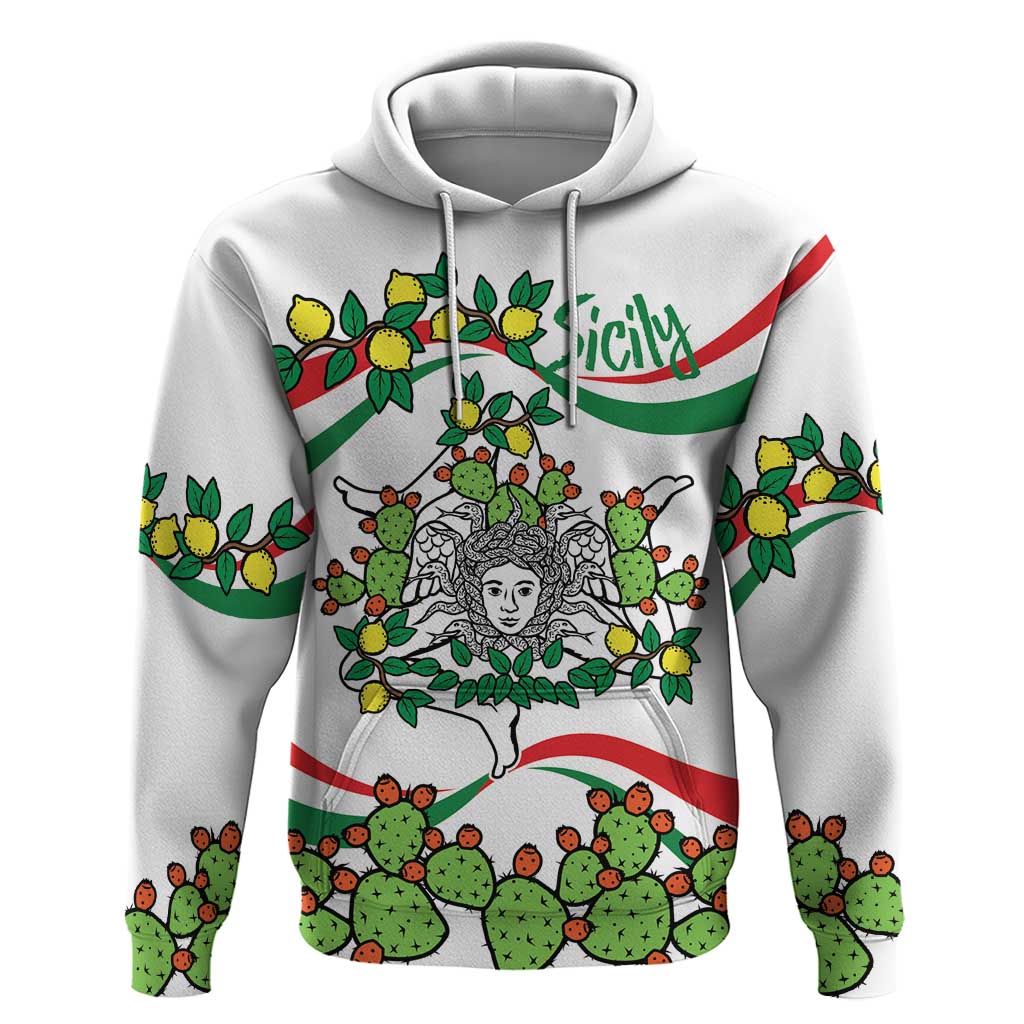 Sicilian Triskelion Hoodie with Cactus and Lemons LT9
