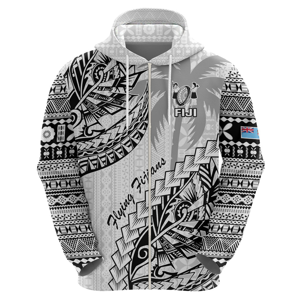 Fiji Rugby Hoodie Kaiviti Fijian Tribal World Cup White LT9