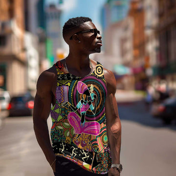African Women Ethnic Motifs Men Tank Top LT9