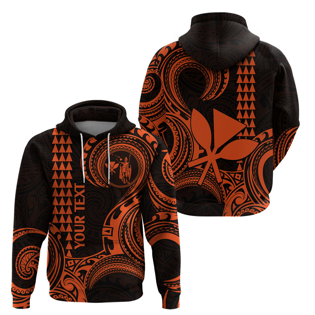 Custom Hawaii Hoodie Paradise of the Pacific Tribal Kakau for King Kamehameha Day - Orange LT9