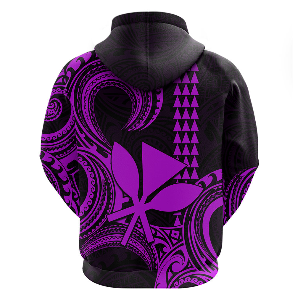 Custom Hawaii Hoodie Paradise of the Pacific Tribal Kakau for King Kamehameha Day - Purple LT9