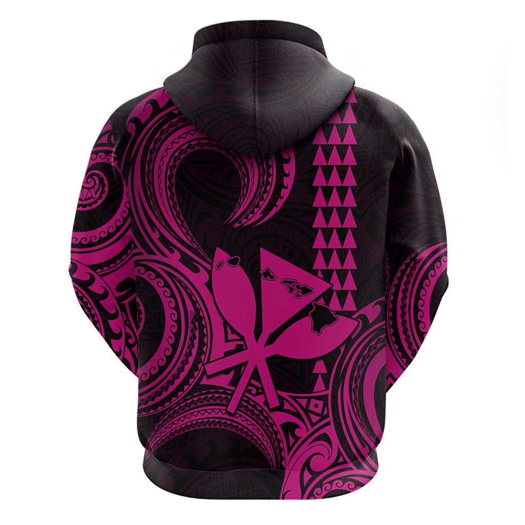 Custom Happy King Kamehameha Day Hawaii Hoodie Paradise of the Pacific Tribal Kakau with Kanaka Maoli - Pink LT9