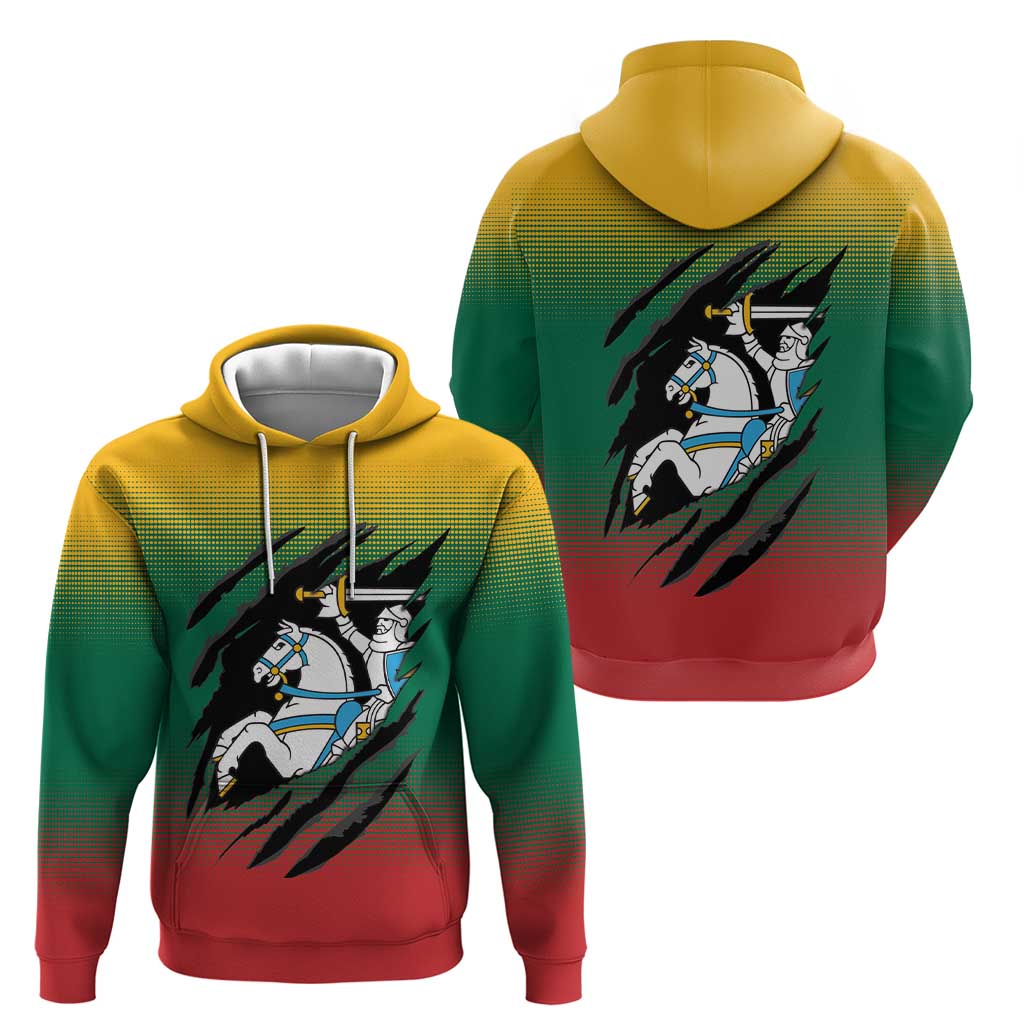 Lithuania Vytis Hoodie Lietuvos Chasing and Fighting LT9