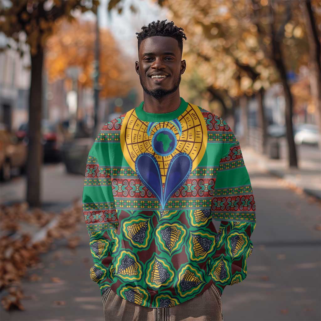 Afro Pattern Traditional Kanga Style Sweatshirt LT9