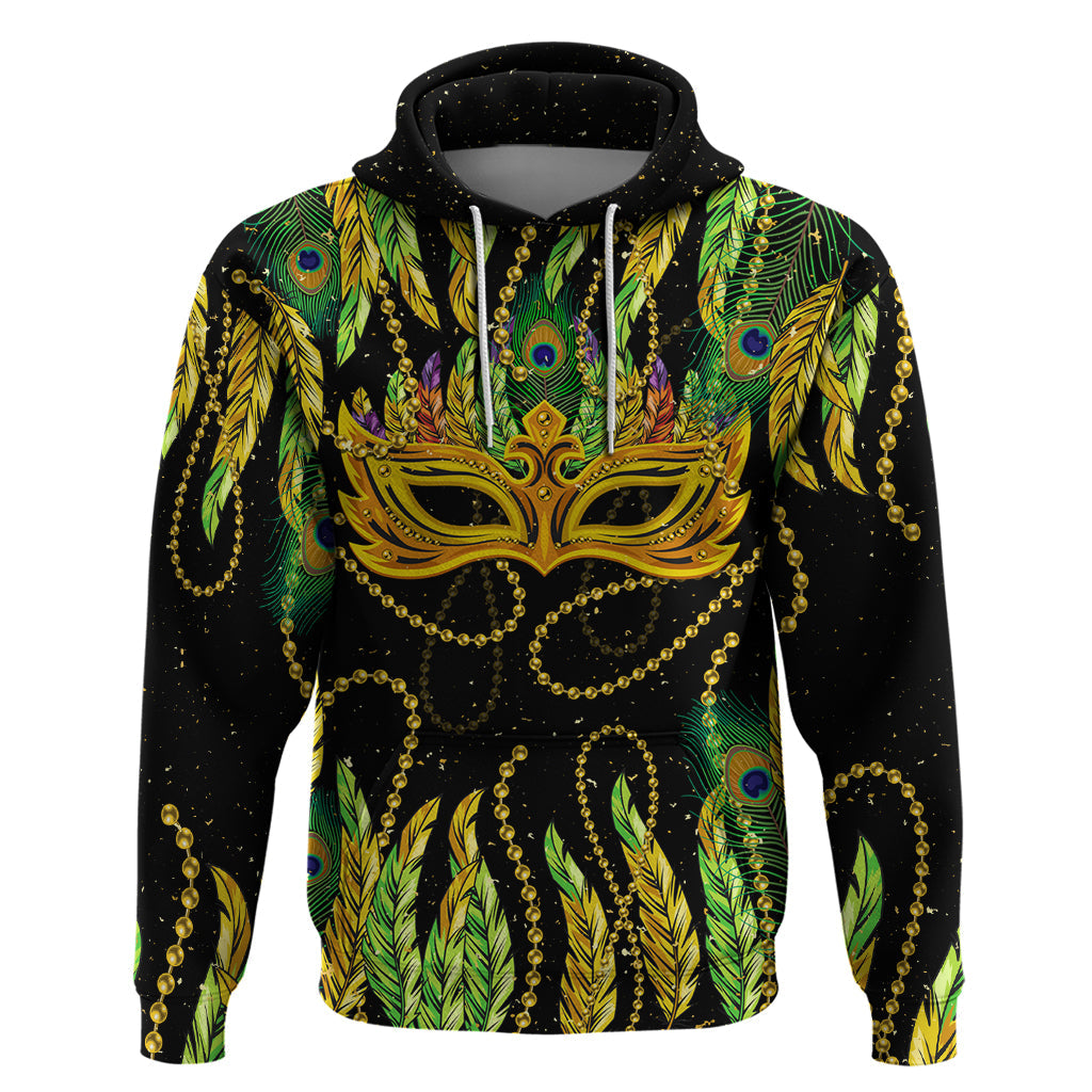 Feather Mask Mardi Gras Hoodie LT9