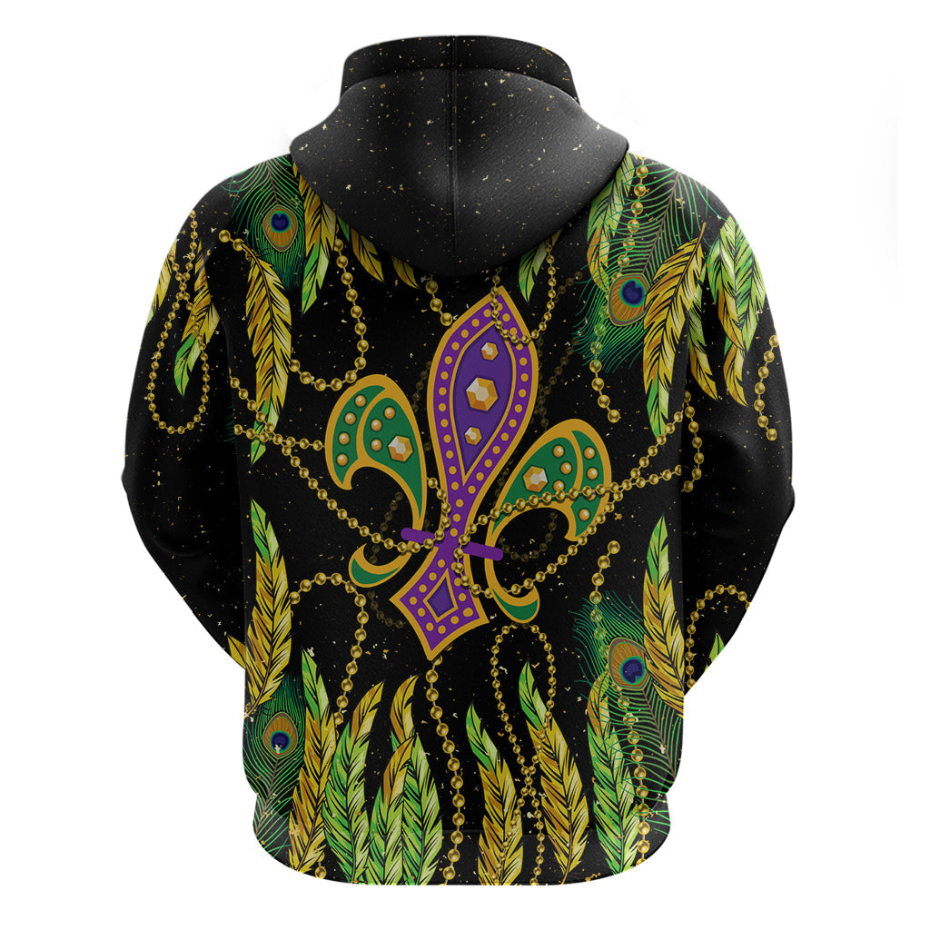 Feather Mask Mardi Gras Hoodie LT9