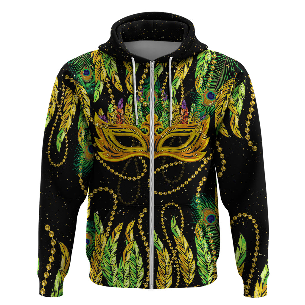 Feather Mask Mardi Gras Hoodie LT9