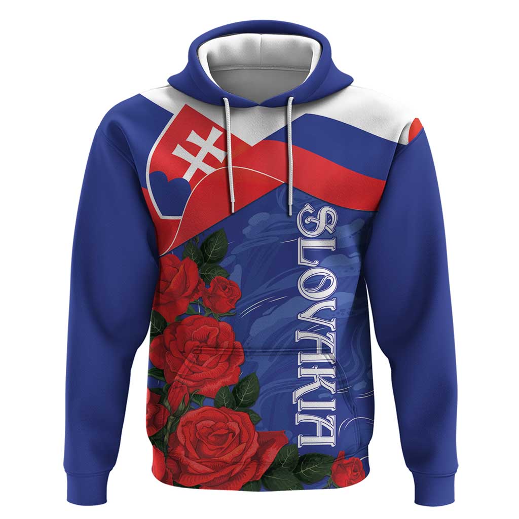 Slovakia Flag Mixed Rose Flowers Hoodie LT9