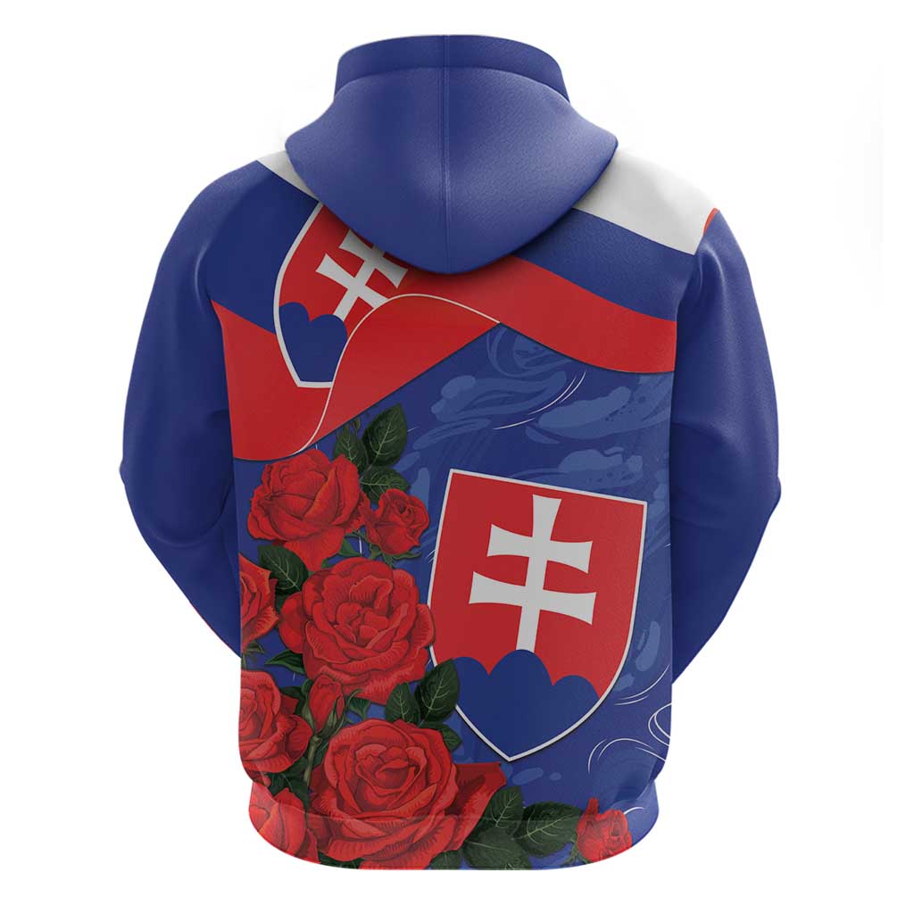 Slovakia Flag Mixed Rose Flowers Hoodie LT9