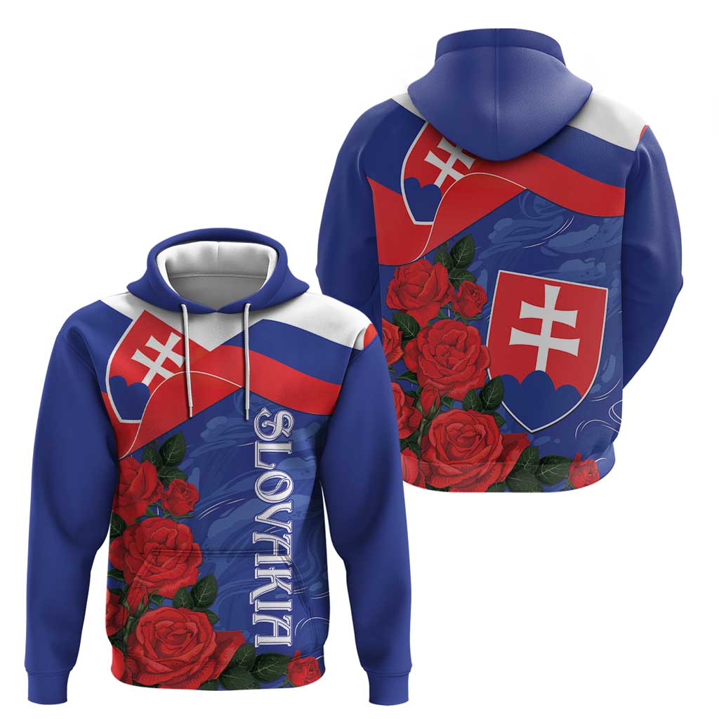 Slovakia Flag Mixed Rose Flowers Hoodie LT9
