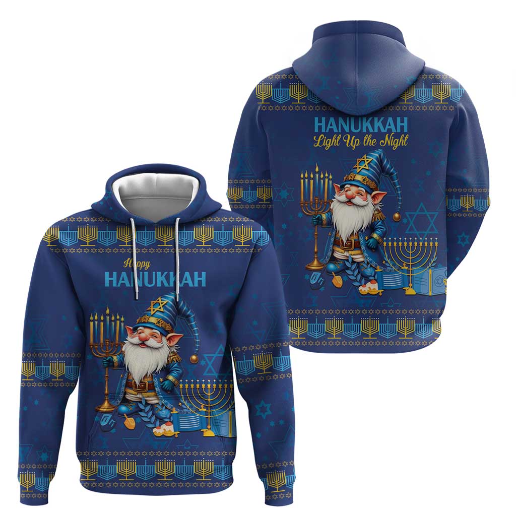 Hanukkah Jewish Star of David Hoodie Chilling With My Gnomies LT9