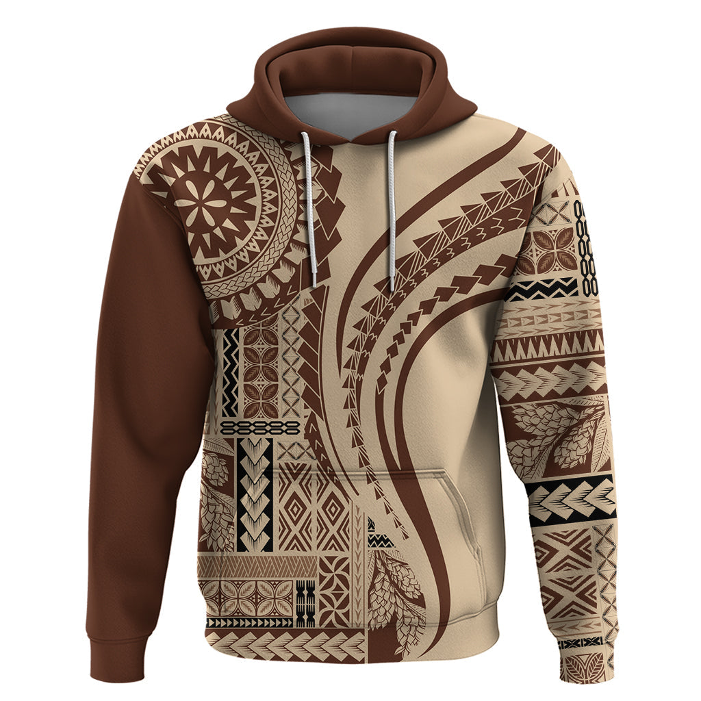 Samoa Siapo Arty Hoodie Brown Style LT9