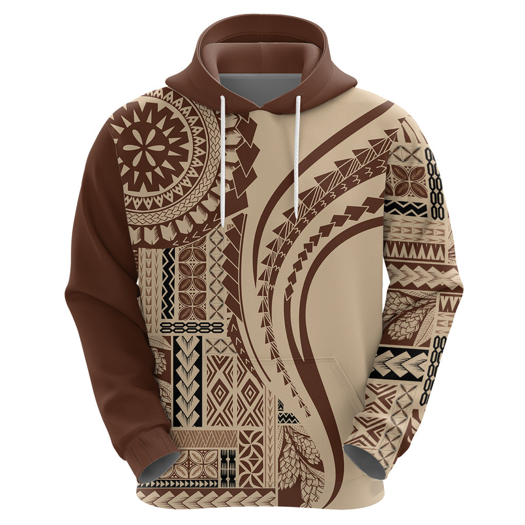 Samoa Siapo Arty Hoodie Brown Style LT9