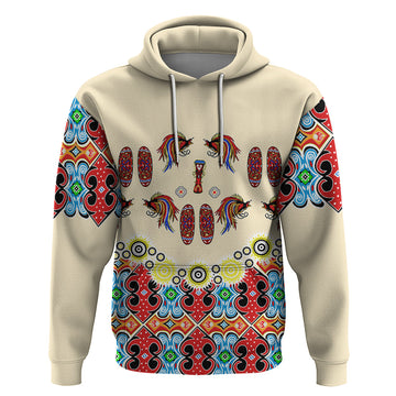 Papua Batik Motif Bird Of Paradise and Native Papuan Shield Hoodie LT9