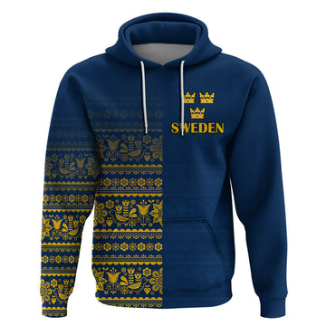 Sweden Tre Kronor Hoodie Sverige With Half Scandinavian Design LT9