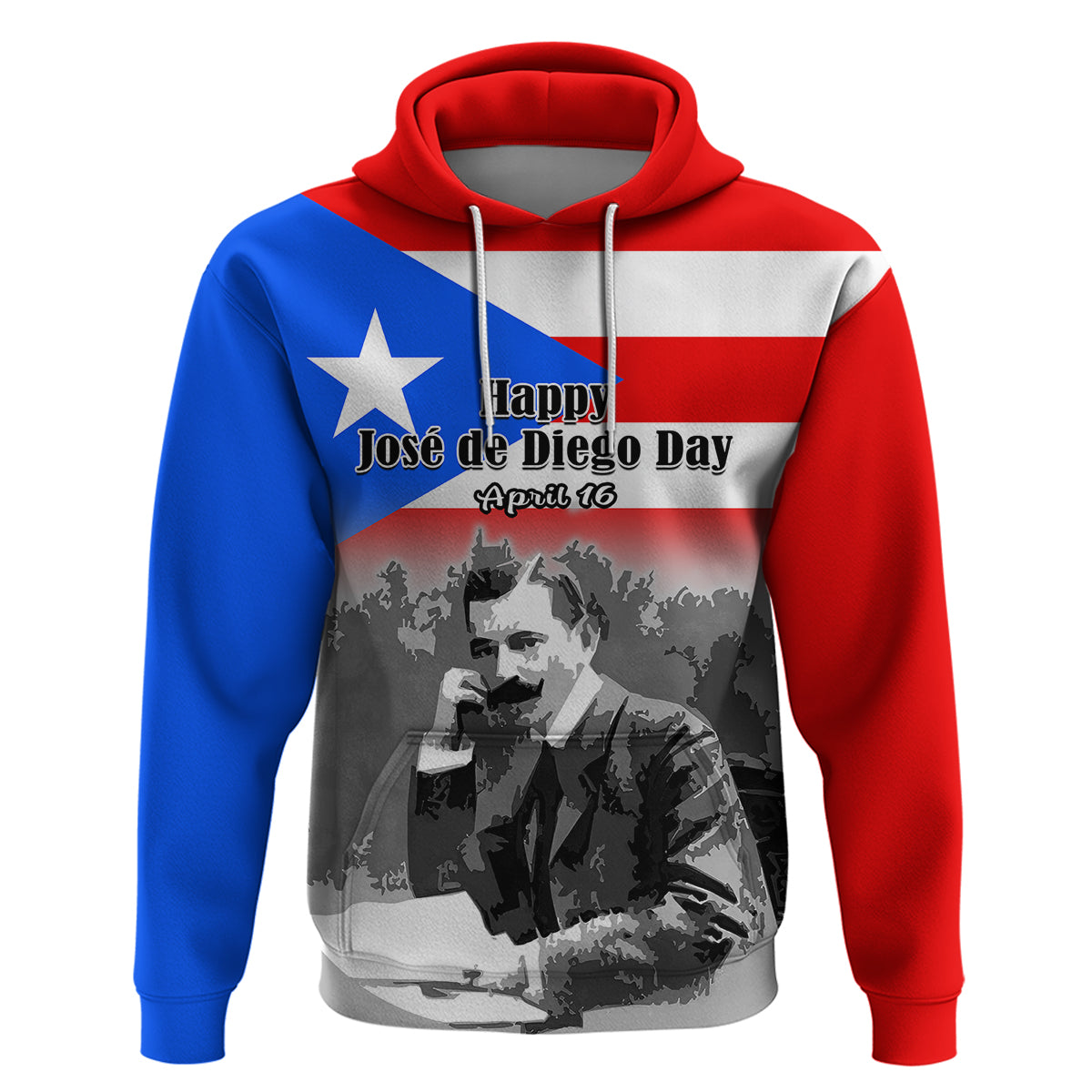Puerto Rico Hoodie Happy Jose de Diego Day LT14