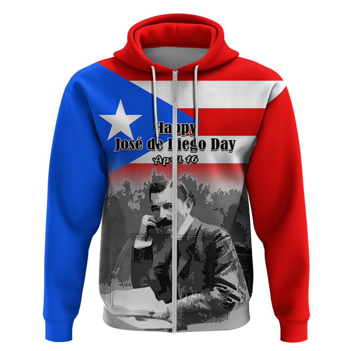 Puerto Rico Hoodie Happy Jose de Diego Day LT14
