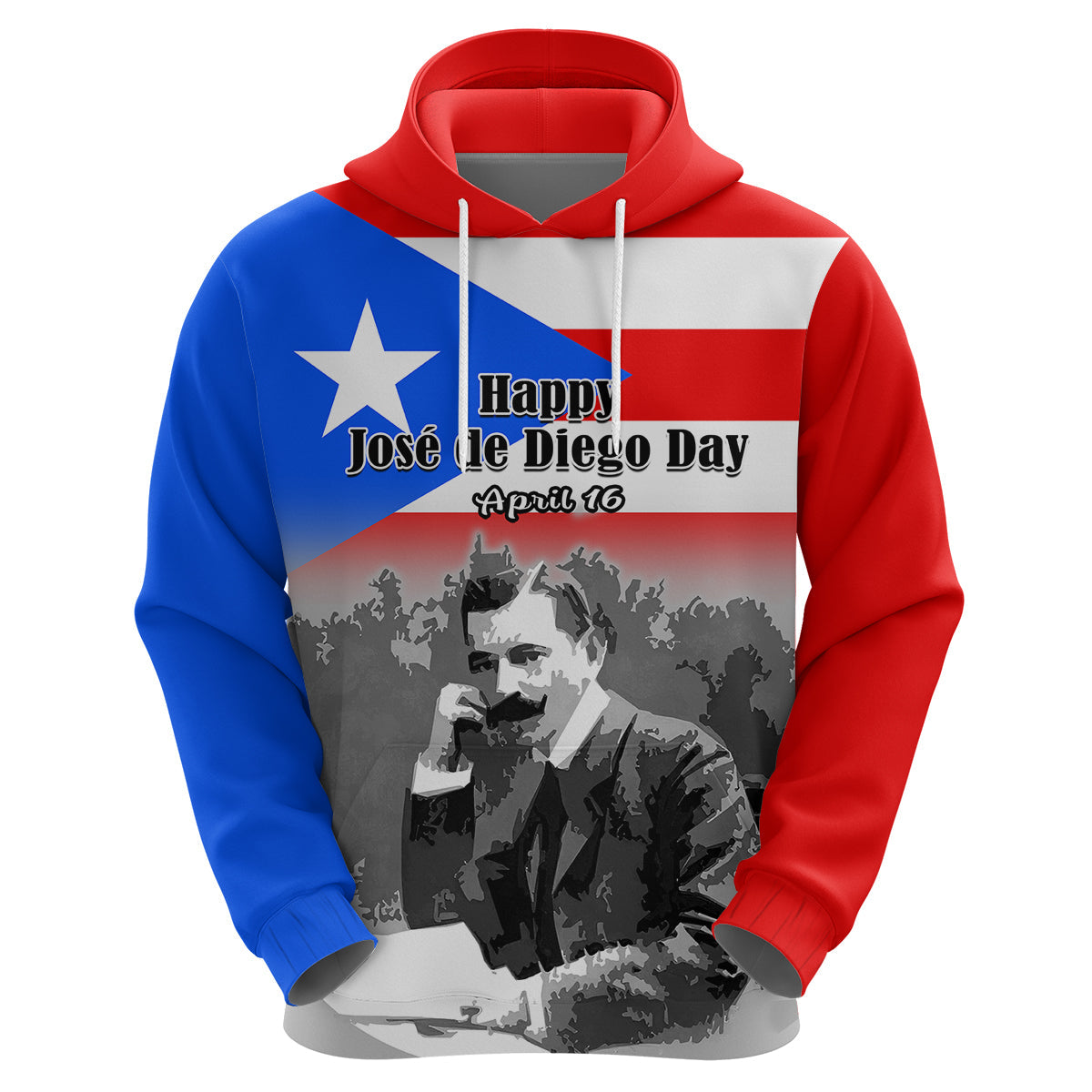 Puerto Rico Hoodie Happy Jose de Diego Day LT14