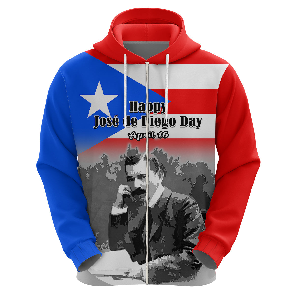 Puerto Rico Hoodie Happy Jose de Diego Day LT14