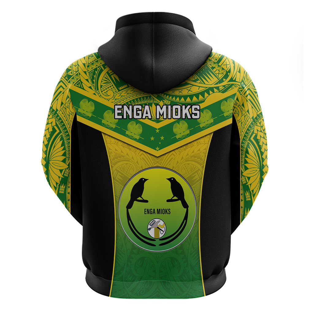 Papua New Guinea Rugby Hoodie Enga Mioks PNG Polynesian Pattern LT14