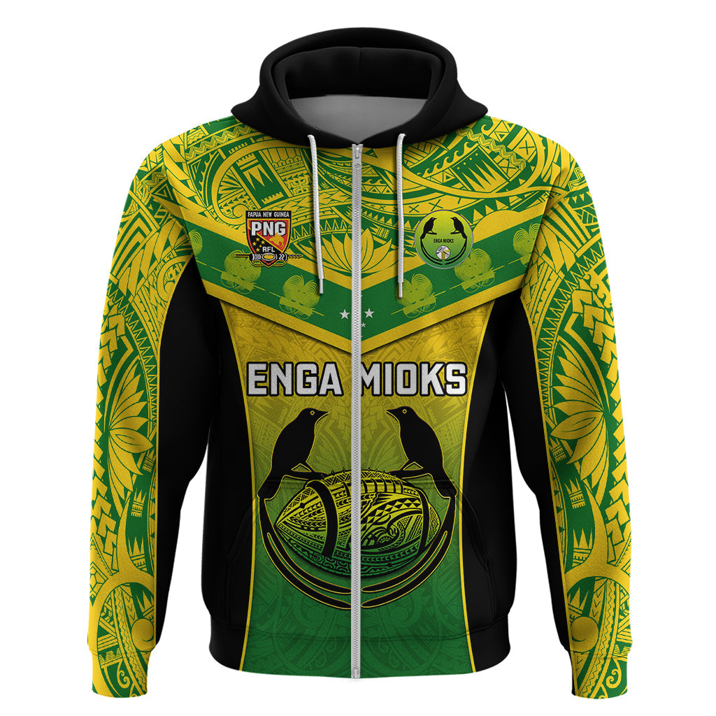 Papua New Guinea Rugby Hoodie Enga Mioks PNG Polynesian Pattern LT14