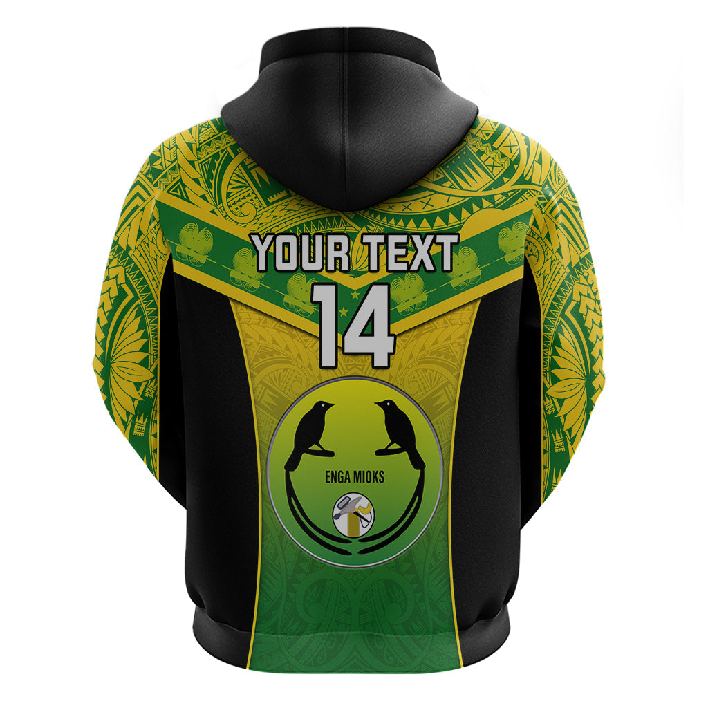 Custom Papua New Guinea Rugby Hoodie Enga Mioks PNG Polynesian Pattern LT14