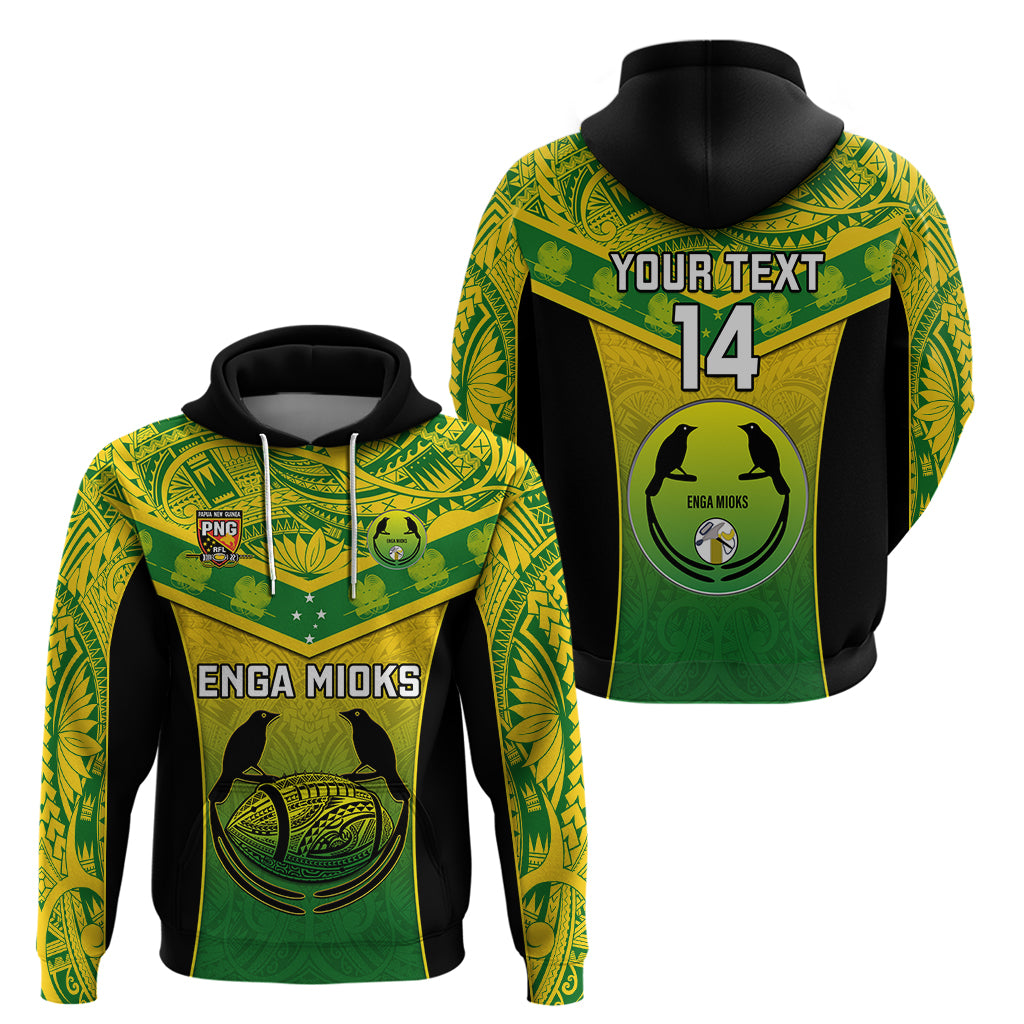 Custom Papua New Guinea Rugby Hoodie Enga Mioks PNG Polynesian Pattern LT14