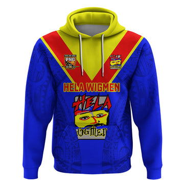 Papua New Guinea Rugby Hoodie Hela Wigmen PNG Polynesian Pattern LT14