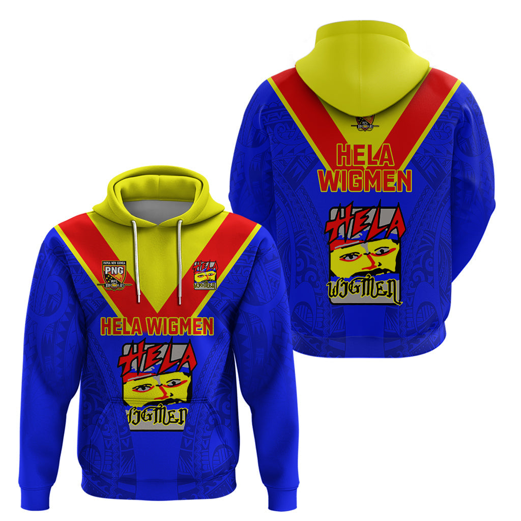 Papua New Guinea Rugby Hoodie Hela Wigmen PNG Polynesian Pattern LT14