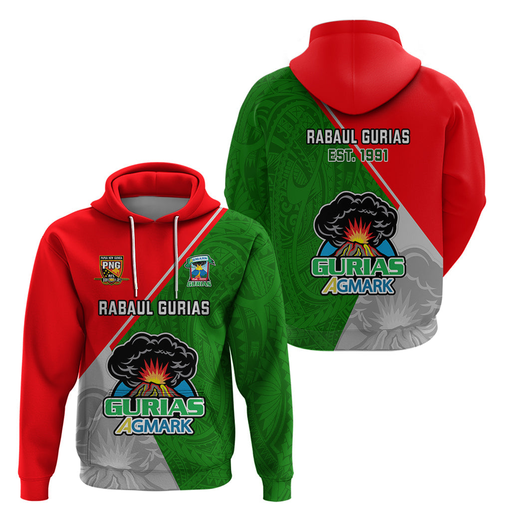 Papua New Guinea Rugby Hoodie Rabaul Gurias PNG Polynesian Pattern LT14